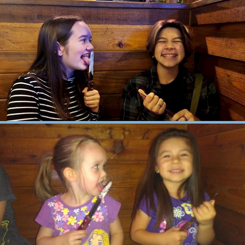 10. "Moja kćer i pokćerka prije 10 godina i danas. I dalje su jednako luckaste"