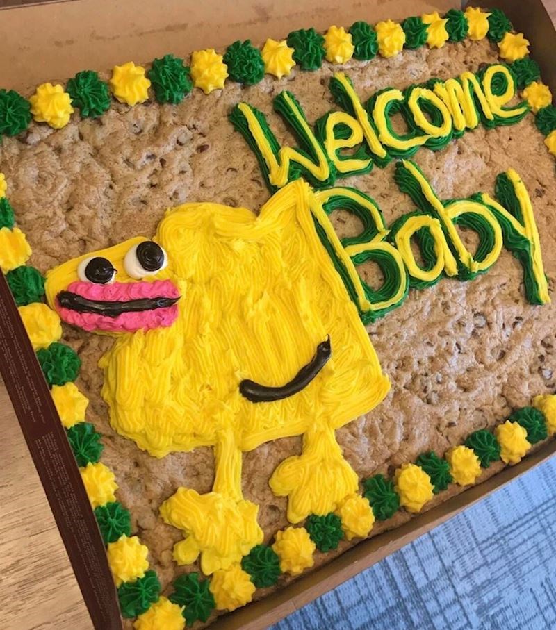 "Svekrva je napravila tortu s patkicom povodom rođenja naše bebe. Ovako joj je ispala "patkica"..."