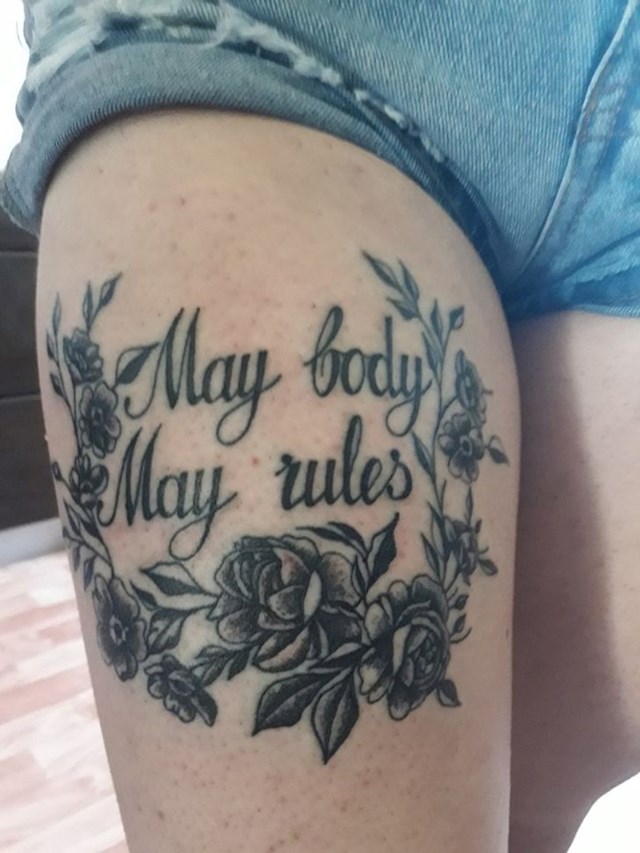 9. Umjesto "my", tattoo majstor je napisao "may"