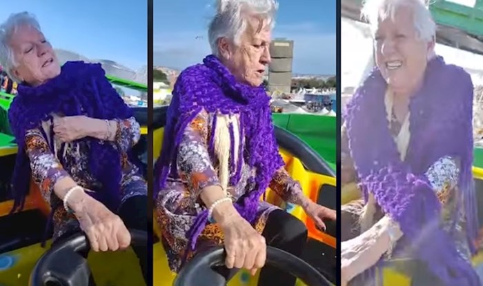 Baka išla u vodeni park s unucima, njezina reakcija na vožnju nasmijala i oduševila ljude