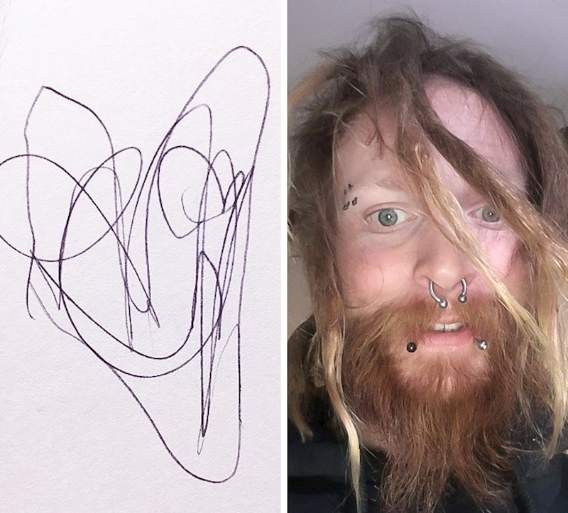 8. "Moj me sin odlučio nacrtati. Jako sam zgodan"