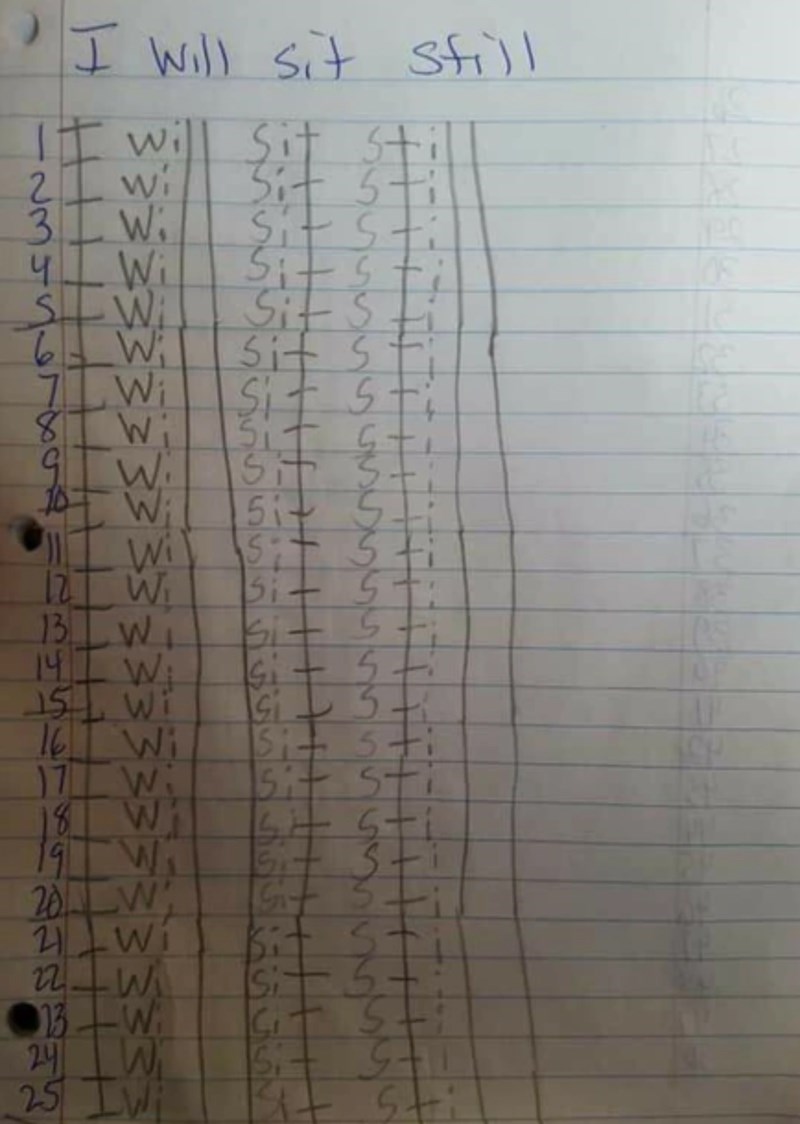 6. Očito mu se nije dalo stalno pisati ista slova.