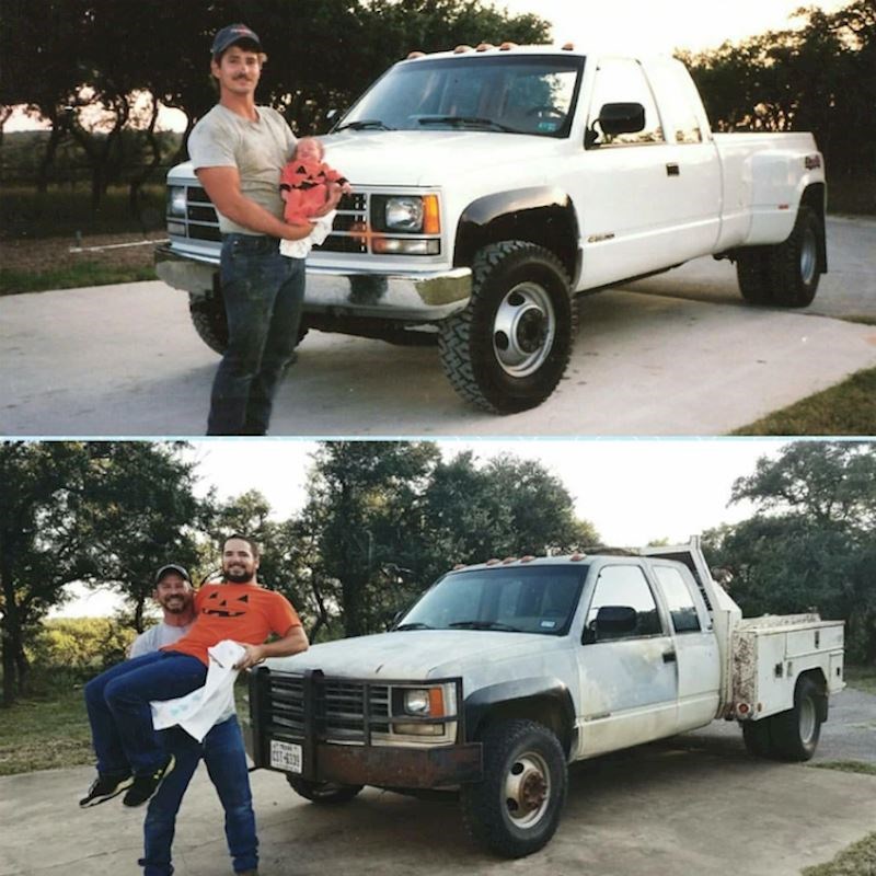 "Moj tata i ja smo rekreirali ovu fotku od prije 26 godina"