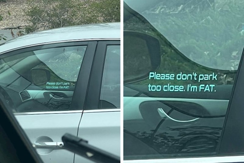 Nasmijao ga je natpis na automobilu do kojeg je parkirao