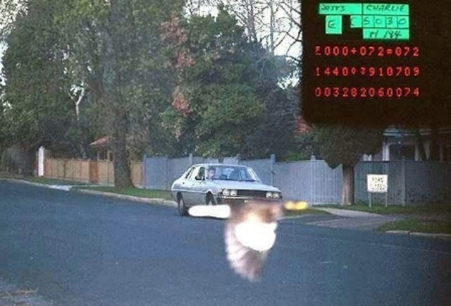 Ptica je preletjela u točnom trenutku kad je kamera trebala snimiti brzinu vožnje.