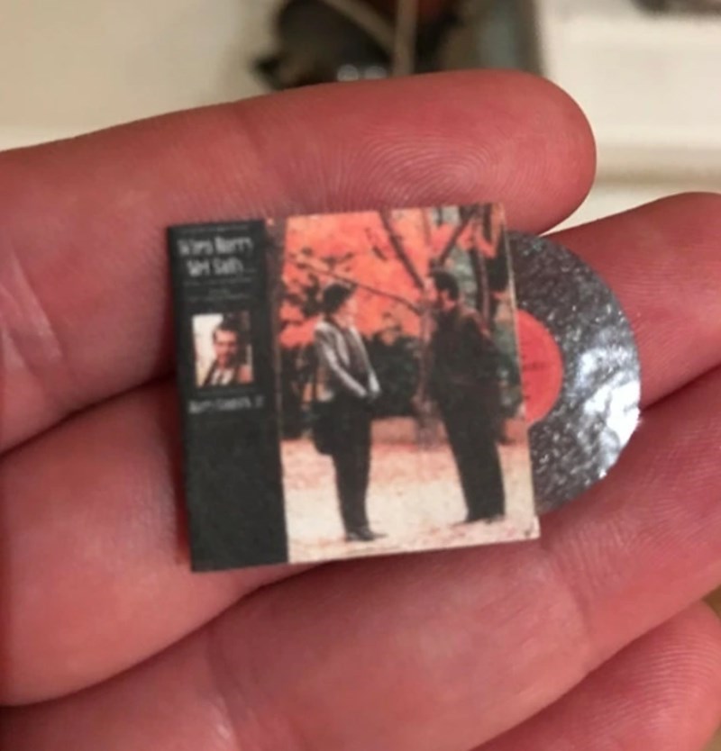 "Tata je preko interneta za 2,50 dolara naručio staru ploču i mislio da je super prošao. Samo što nije računao na to da je ovo ploča za kuću za lutke..."