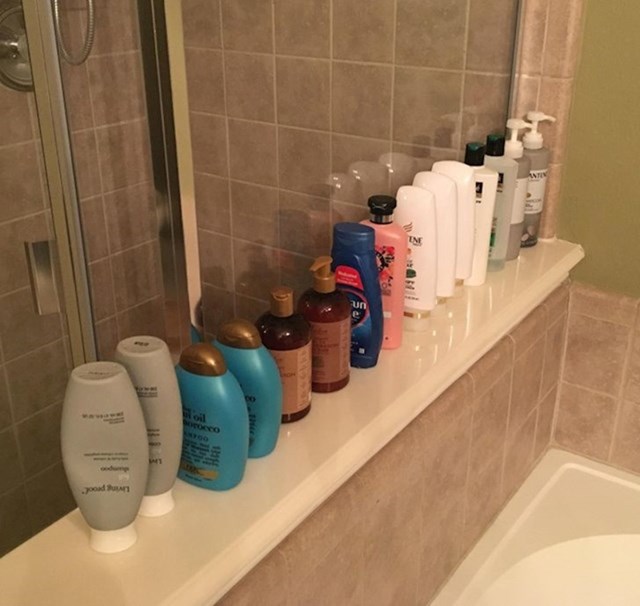 "Moja žena nikada ne potroši bočicu šampona prije nego kupi novu..."