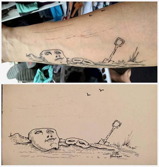 4. "Zamolilo sam djeda da mi skicira iduću tetovažu, evo što je nacrtao"