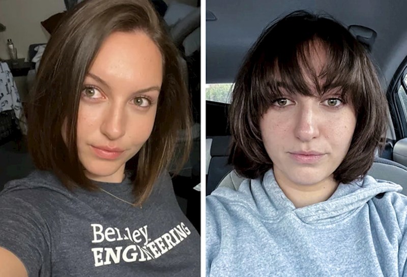 2. "Da, frizerka mi definitivno ne bi trebala dopuštati da sama odabirem frizuru. Ovo je grozno"