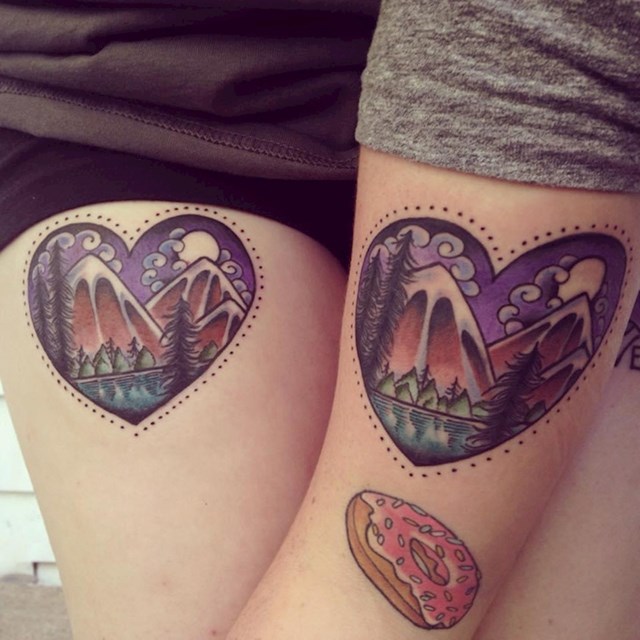 "Moja prijateljica i ujedno cimerica s faksa i ja smo odlučile napraviti istu tetovažu. Zauvijek će nas podsjećati na jedan od boljih zajedničkih izleta"