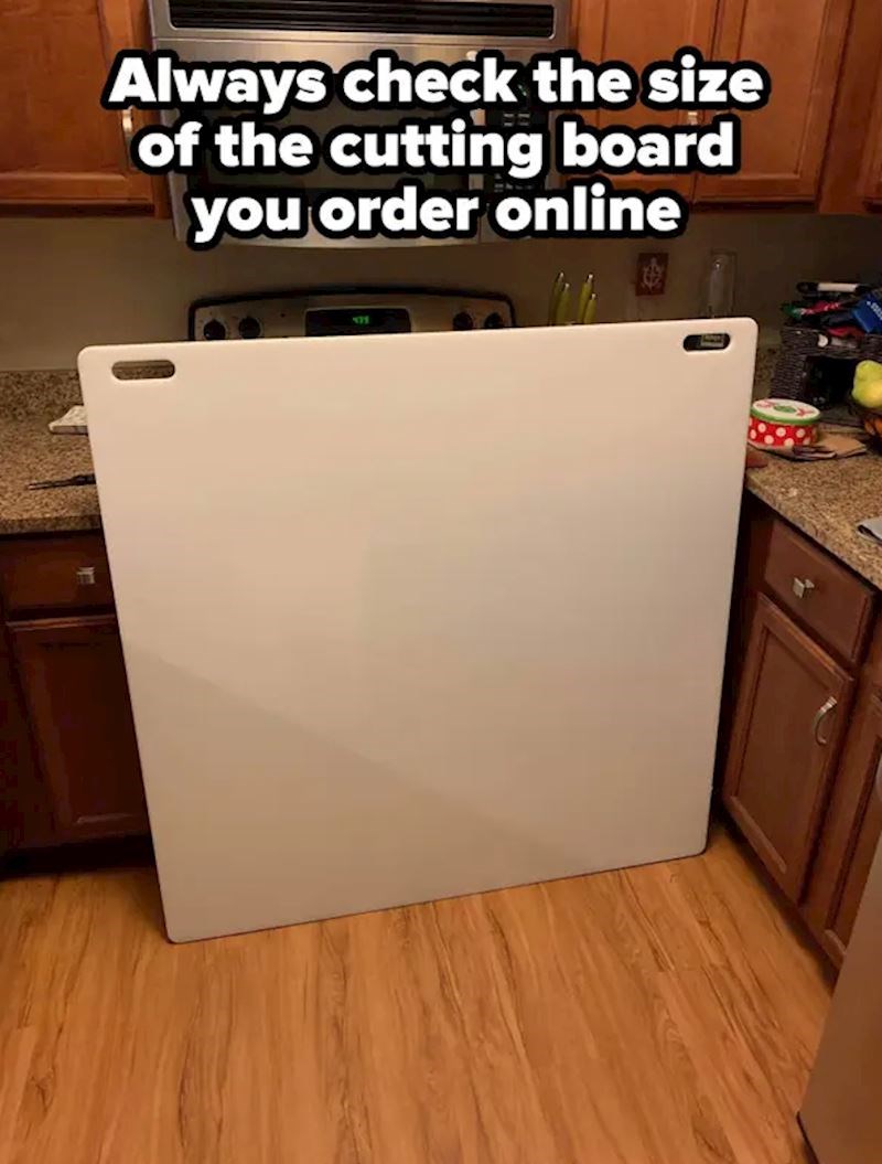 16. "Stigla mi je nova daska za rezanje."