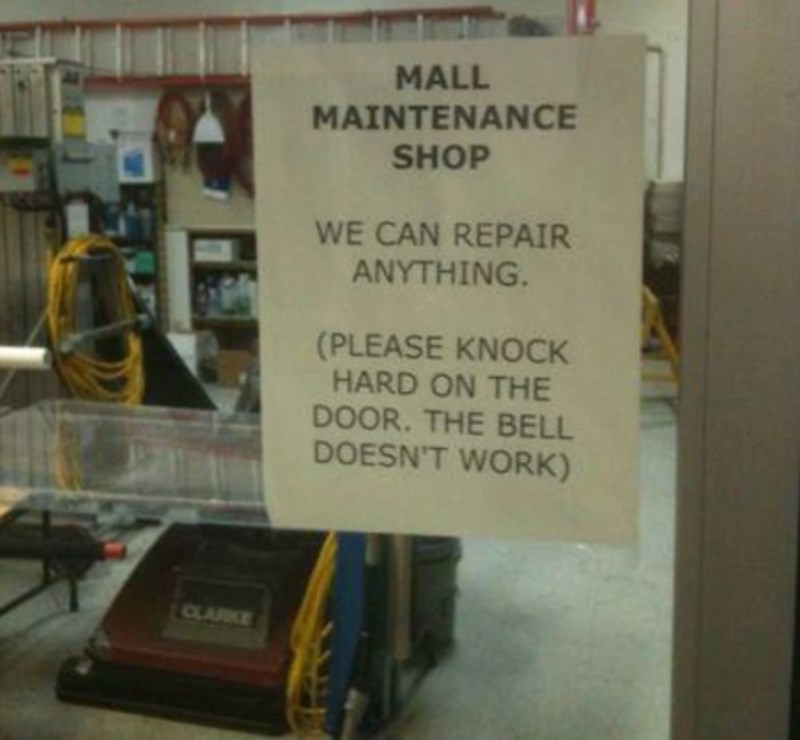 9. Očito mogu popraviti sve osim zvona.