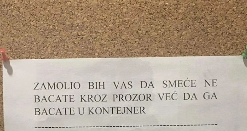 Gostima ostavili obavijest o bacanju smeća, prasnut ćete od smijeha kad vidite engleski prijevod