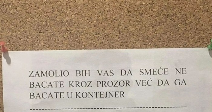 Gostima ostavili obavijest o bacanju smeća, prasnut ćete od smijeha kad vidite engleski prijevod