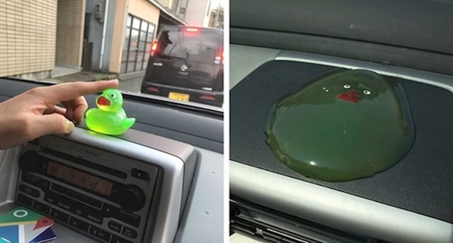Nikad ne ostavljajte gumenu patku samu u autu.