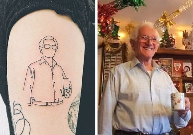 "Odlučila sam napraviti tetovažu u uspomenu na mog najdražeg djeda koji bi svako jutro s osmijehom na licu došao i pitao tko sve želi popiti šalicu čaja"