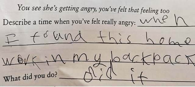 "Moj sin je odlučio biti maksimalno iskren u svojoj zadaći"