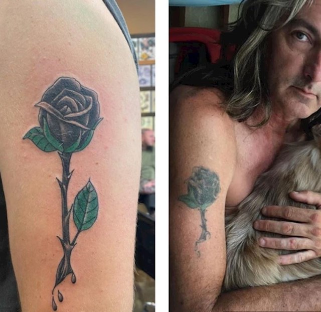 "Tata mi je oduvijek htio da imamo iste tetovaže, ali ih nikad nismo stigli napraviti. Zato sam nakon njegove smrti odlučila ispuniti njegovu želju i tetovirati ružu kakvu je i on imao"