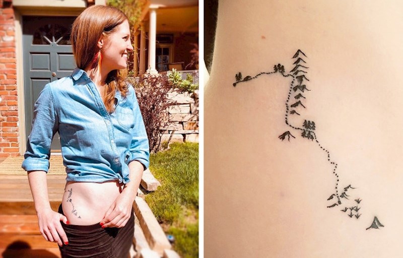 "Iako više nismo zajedno, bivši i ja smo odlučili (kad smo još bili u vezi) napraviti istu tetovažu. Predstavlja putovanje koje je prošla Prstenova družina"