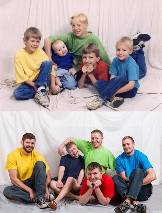 "Moja četiri brata i ja 1997., i 2017. godine"