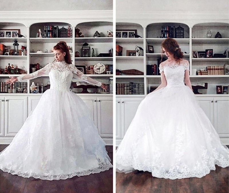 "Stvarno nisam morala puno toga mijenjati na vjenčanici svoje mame. Ali mislim da je bila dobra odluka što sam haljinu prilagodila sebi"