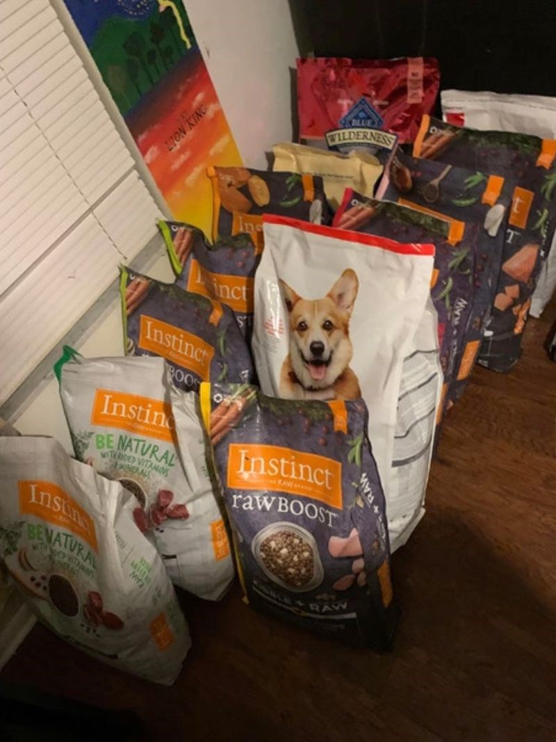 9. Pogledajte samo koliko pseće hrane! Uštedjela sam stotine dolara!
