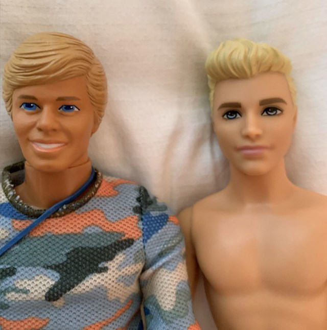 15. Kako je izgledala Ken lutka 1985. (lijevo) i 2018. godine (desno)