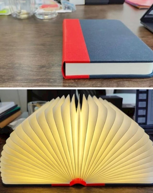 Stolna lampa u obliku knjige