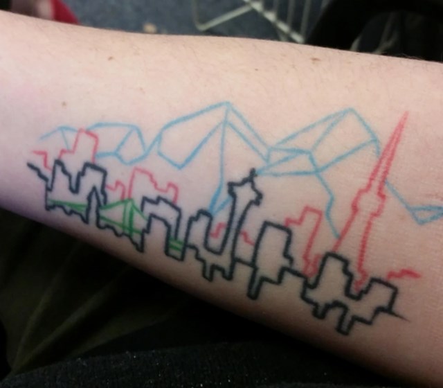 "Pejzaž svih mjesta na kojima sam dosad živio. Mislim da je baš fora ideja za tetovažu."