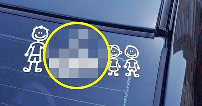 Muškarac je naljepnicom na autu predstavio svoju obitelj te jednim detaljem nasmijao prolaznike