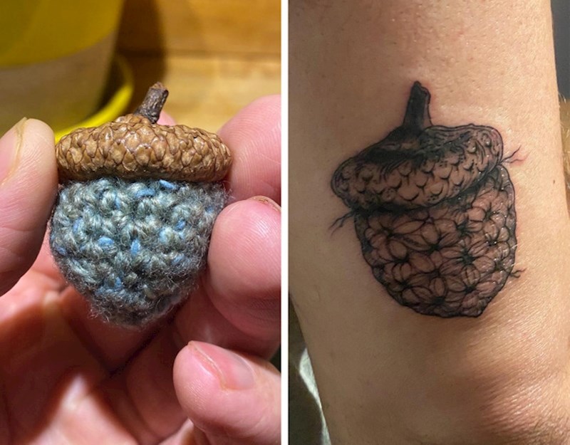 "Supruga mi je poklonila svoj ručni rad za dar pa sam ju odlučio razveseliti i tetovirati oblik poklona"