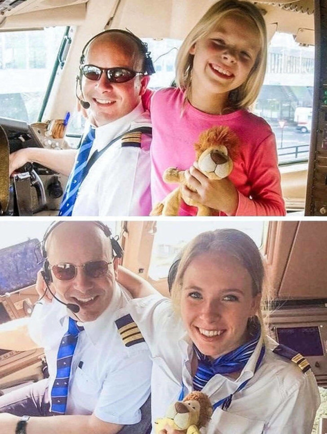 "Moj tata i ja nekad i sada."