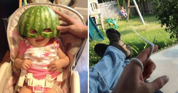10 puta kada su očevi čuvali djecu na poprilično kreativan način, fotke će vas nasmijati