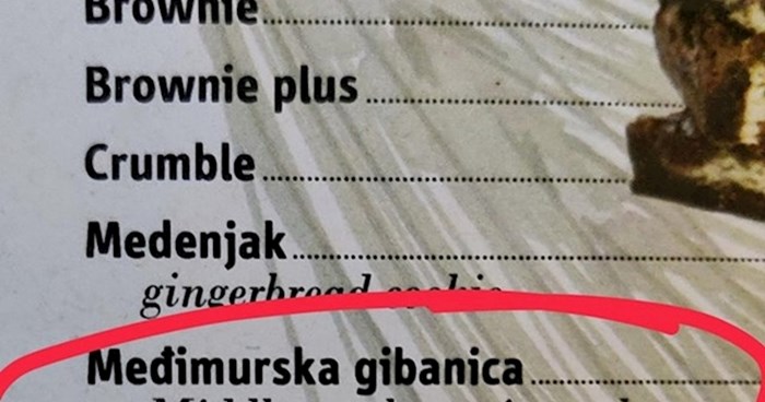 U restoranu pokušali na engleski prevesti međimursku gibanicu, nasmijat ćete se kad vidite prijevod