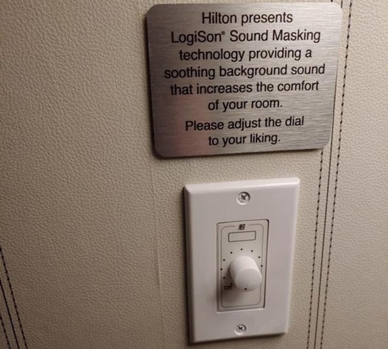 Soba u hotelu u kojoj možete namjestiti jačinu pozadinskog zvuka za bolji ugođaj