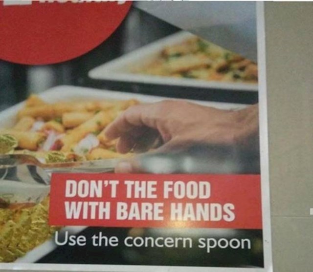Ne dirajte hranu rukama