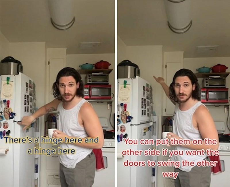 Možete promijeniti smjer u kojem se otvaraju vrata hladnjaka