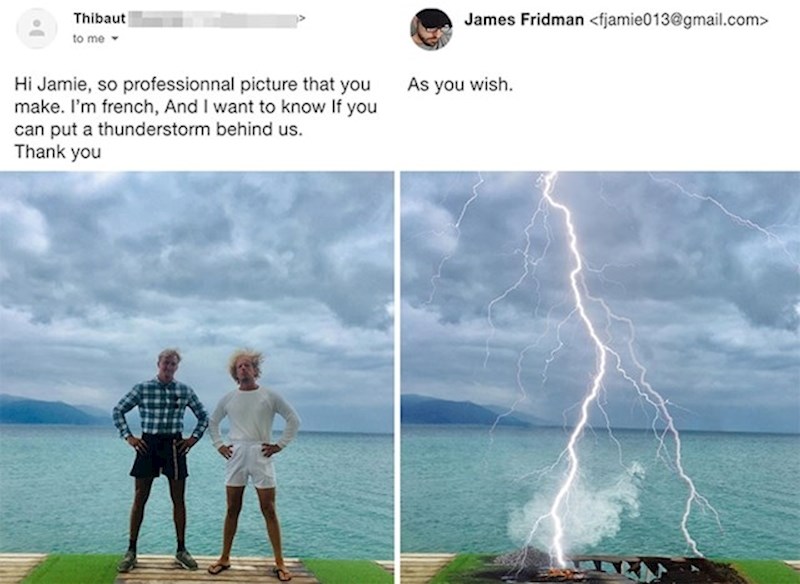 Momci su zaželjeli munju na fotki.