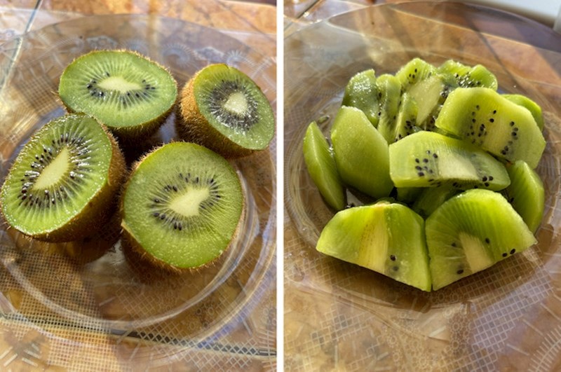 1. Oni koji kivi prerežu na pola i oni koji ga režu na više dijelova