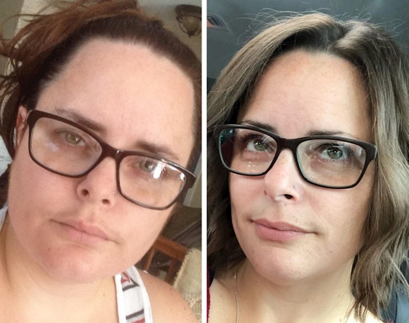 "Na prvoj slici imam 36, a na drugoj 39 godina. Na prvoj sam slici još uvijek bila u braku, a druga je nastala nekad nakon razvoda"