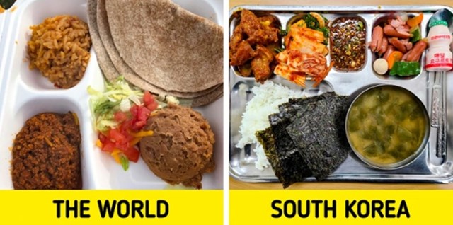 5. Kako izgleda obrok u školama u svijetu, a kako u Južnoj Koreji.