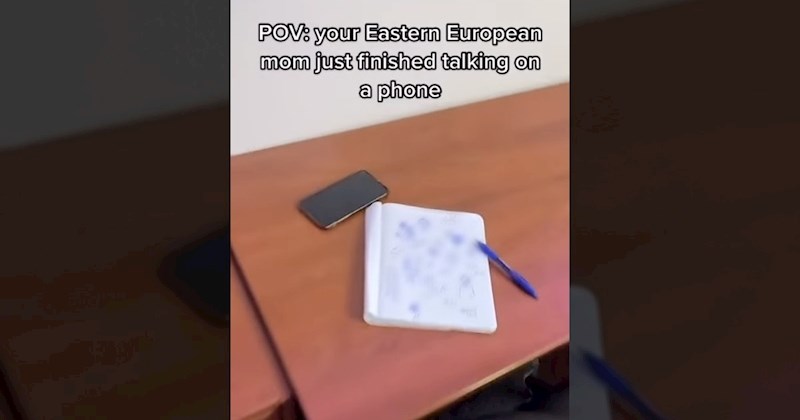 Video prikazuje kako izgledaju bilježnice nakon što mame završe razgovor, ovo nam je svima poznato
