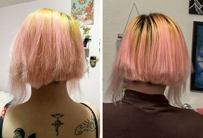 4. "Tražila sam da mi poprave prijašnje loše šišanje i onda su ovo napravili. Sad je još gore!"