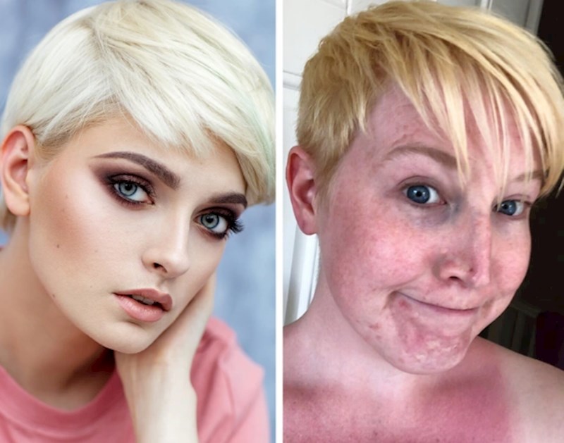 "Prva slika prikazuju boju kose koju sam htjela, a evo kako na kraju izgledam."