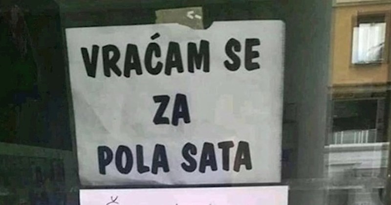 Trebao se vratiti za pola sata, a onda je netko odlučio ostaviti poruku