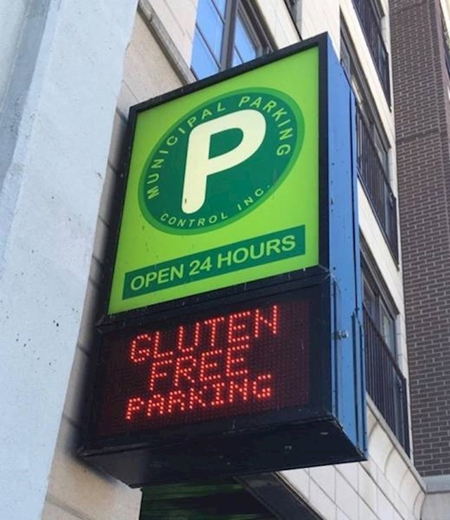 Za one kojima je potrebno - očito postoji i parking bez glutena?!