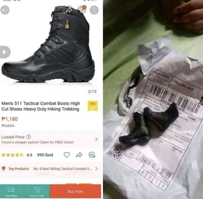 17. "Očito sam naručio čizme za Barbie lutku."