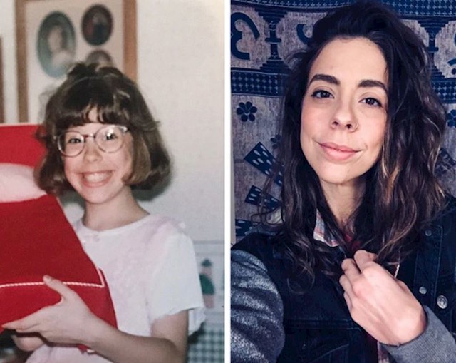 "10 i 33 godine. Iako sam kao tinejdžerica mrzila kako sam izgledala kad sam bila mala, sad rado gledam svoje fotke iz djetinjstva i mislim da sam bila jako slatka"