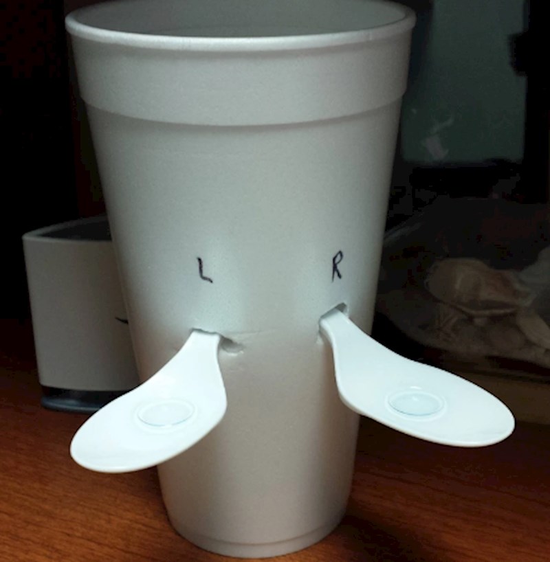 8. "Ovako je moja kolegica držala leće nakon što je zaboravila kutijicu u kojoj ih inače drži."