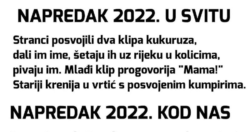 Fora opisuje kako je ove godine izgledao napredak u svijetu, a kako u Hrvatskoj. Hit je na Fejsu